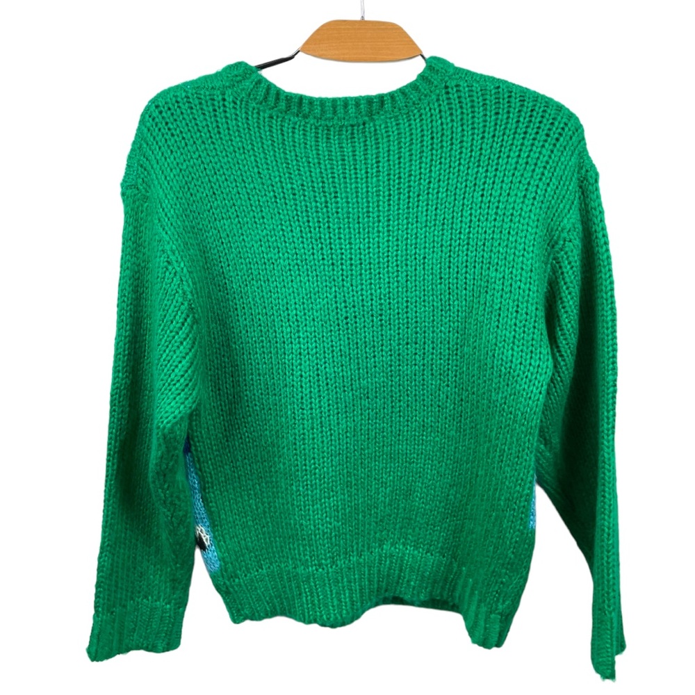 Lisa Says Gah Green Multicolor Sweater - Picture 2 of 5